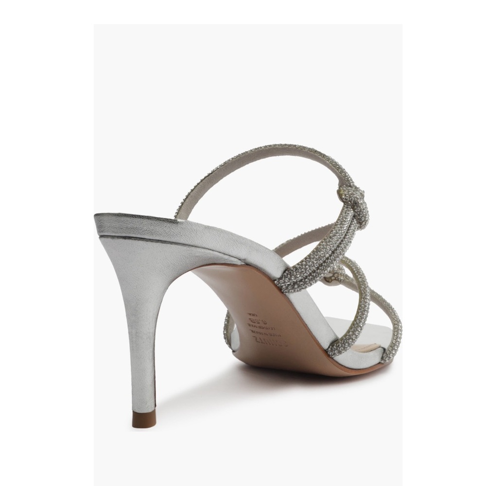SCHUTZ Lauryn Slide Sandals Cristal Forro & Silver Women’s 5.5B Jewel Encrusted - Picture 7 of 16
